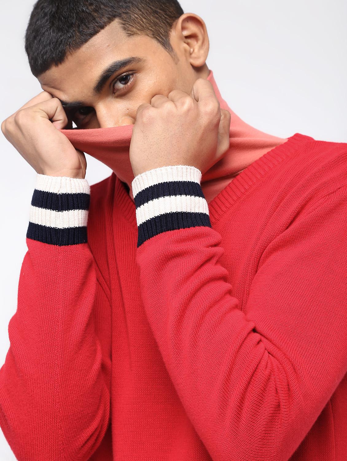 red cotton pullover - 15911386 - Zoom Image - 5