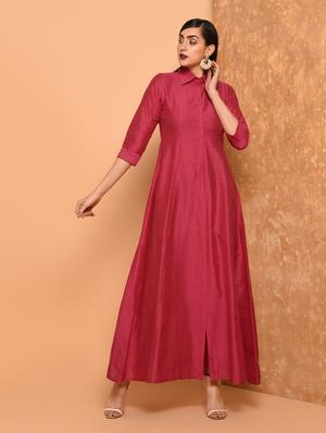 a-line solid dress - 15912283 - Standard Image - 2