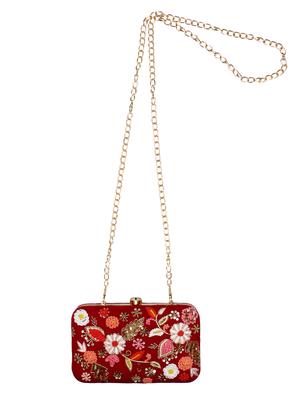 red metal ethnic clutch - 15912355 - Standard Image - 5