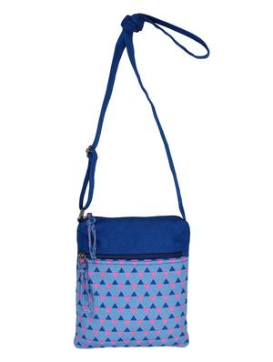 blue canvas printed sling bag - 15912377 - Standard Image - 5