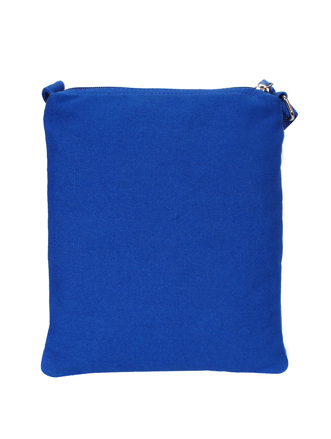 blue canvas printed sling bag - 15912377 - Zoom Image - 2
