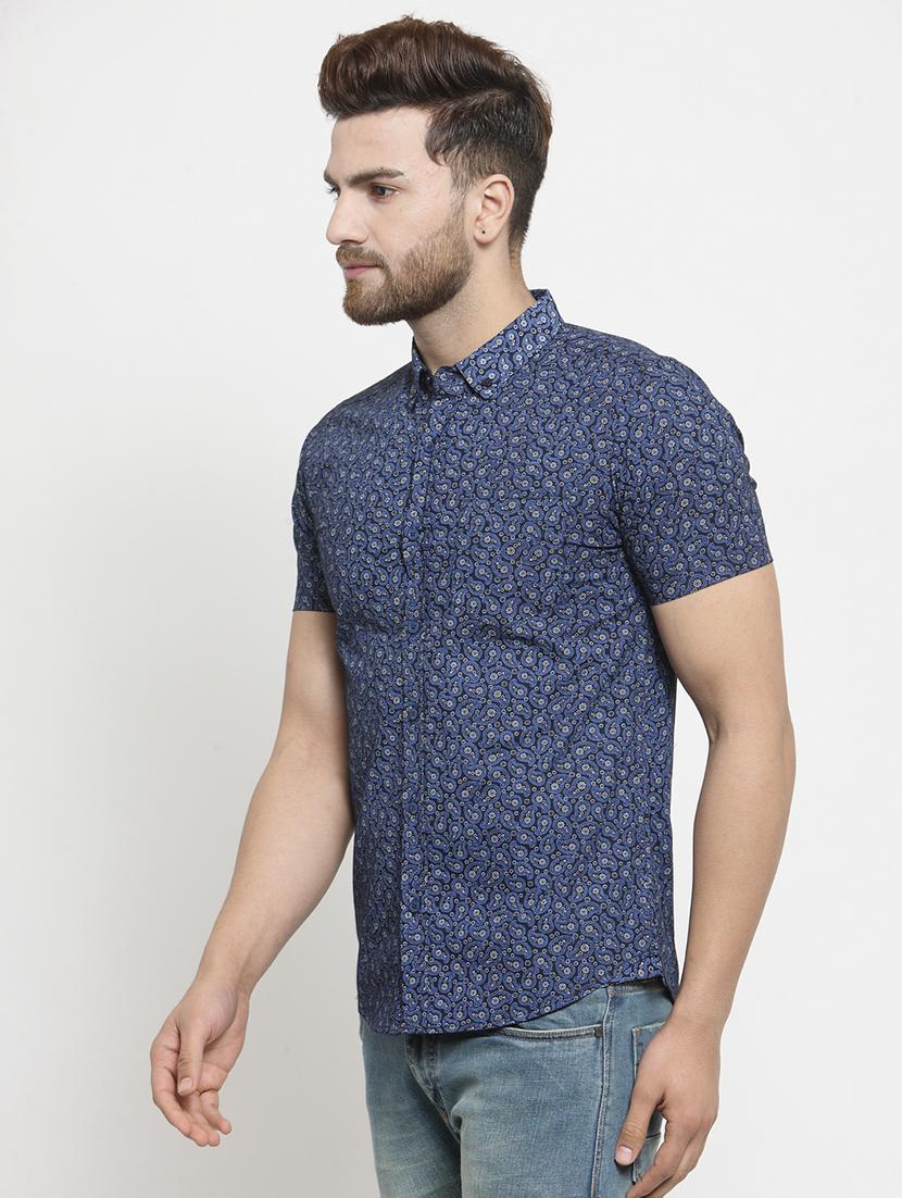 blue printed casual shirt - 15912398 - Zoom Image - 2