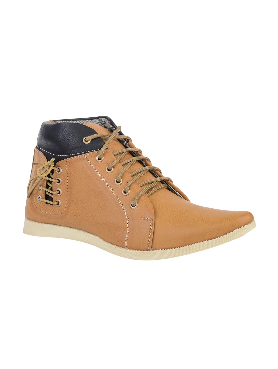beige leatherette low ankle boots - 15912427 - Zoom Image - 2