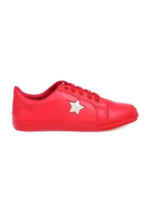 red lace-up sneakers - 15912924 - Standard Image - 2