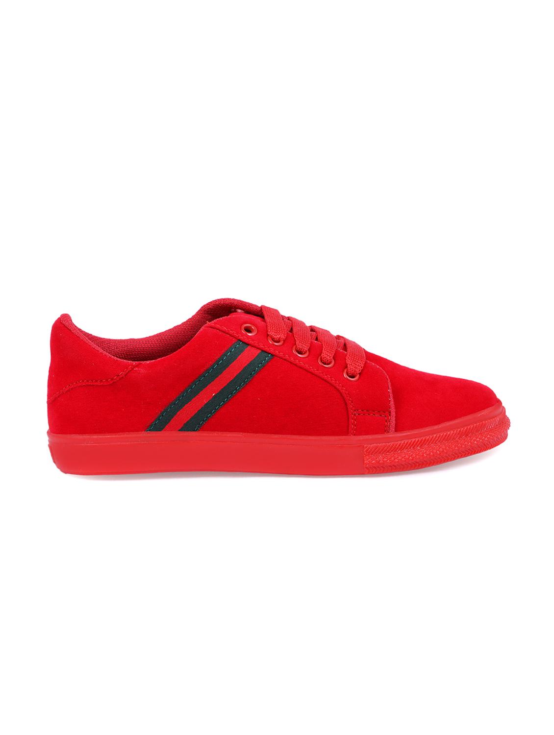 red lace-up sneakers - 15912930 - Zoom Image - 2