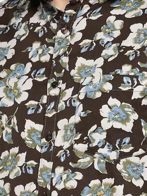 black floral printed casual shirt - 15912968 - Standard Image - 5