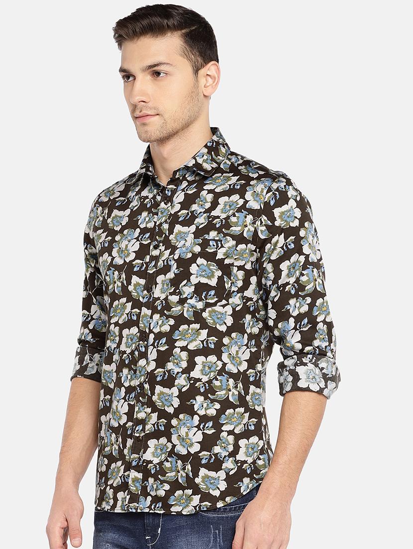 black floral printed casual shirt - 15912968 - Zoom Image - 2