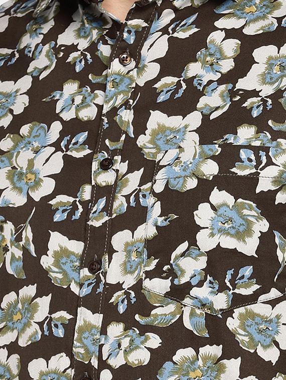 black floral printed casual shirt - 15912968 - Zoom Image - 5