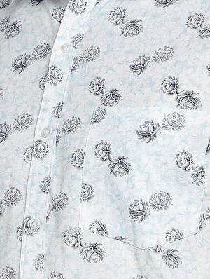 blue floral printed casual shirt - 15912975 - Standard Image - 5