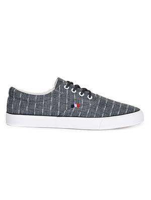 grey canvas lace up sneakers - 15913539 - Standard Image - 2