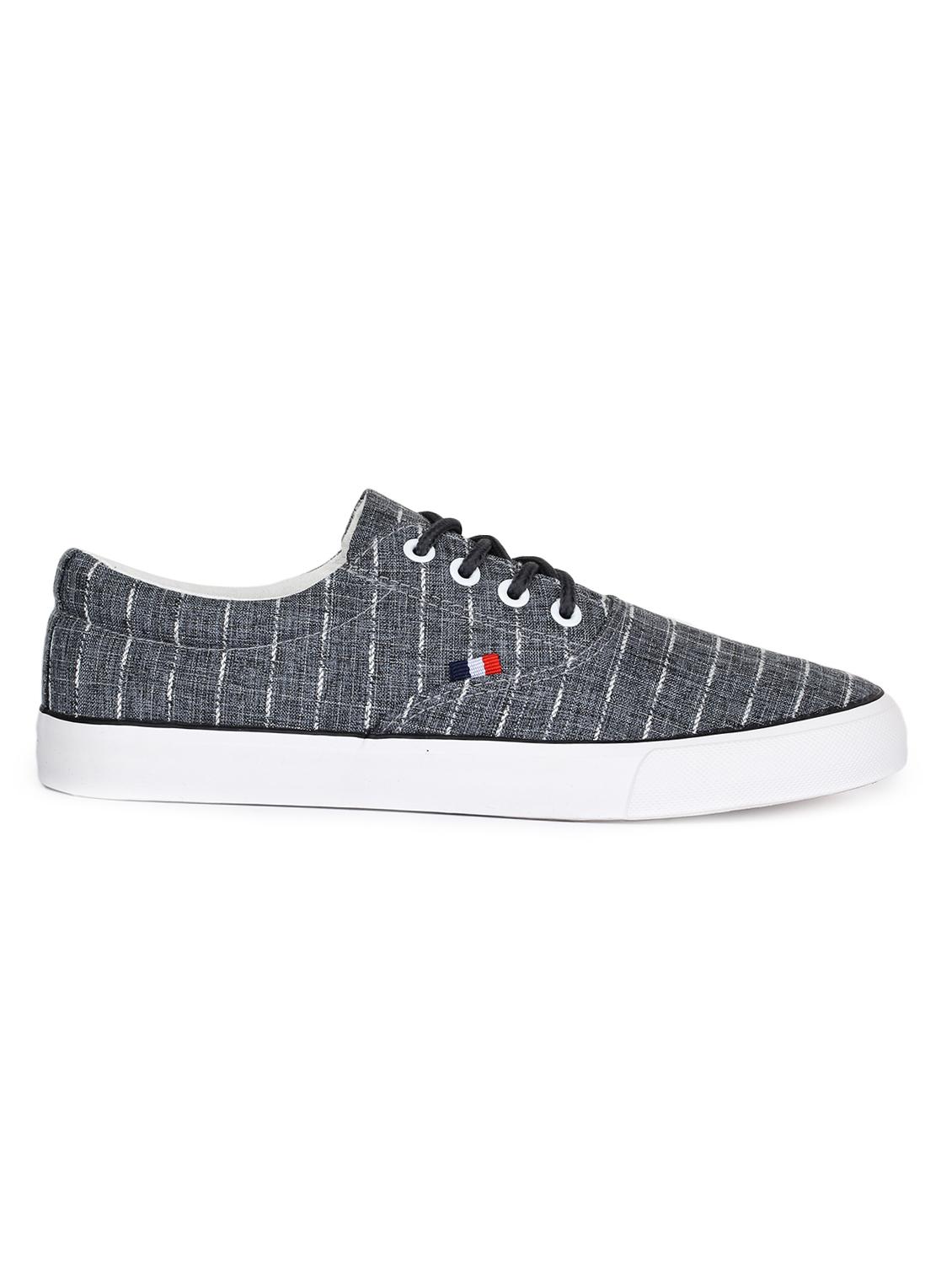 grey canvas lace up sneakers - 15913539 - Zoom Image - 2