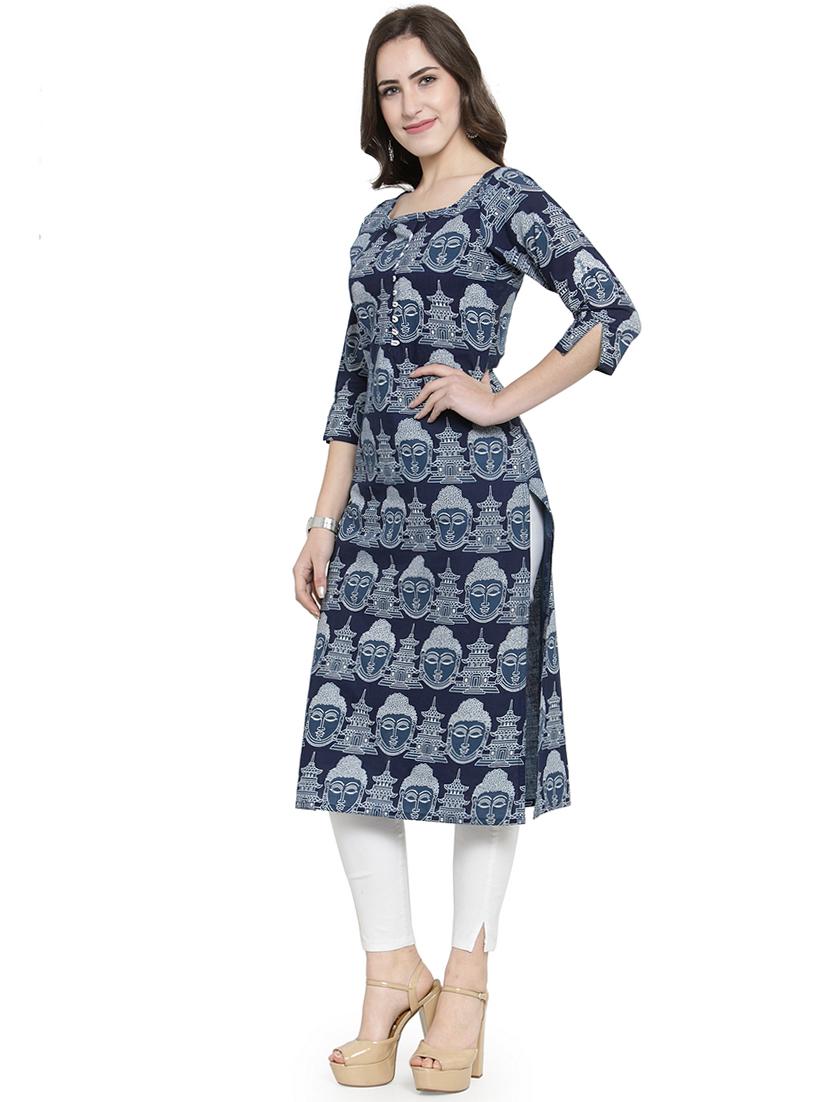 Printed straight kurta - 15913916 - Zoom Image - 2
