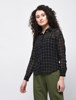 roll up sleeved grid pattern shirt - 15915478 - Standard Image - 2
