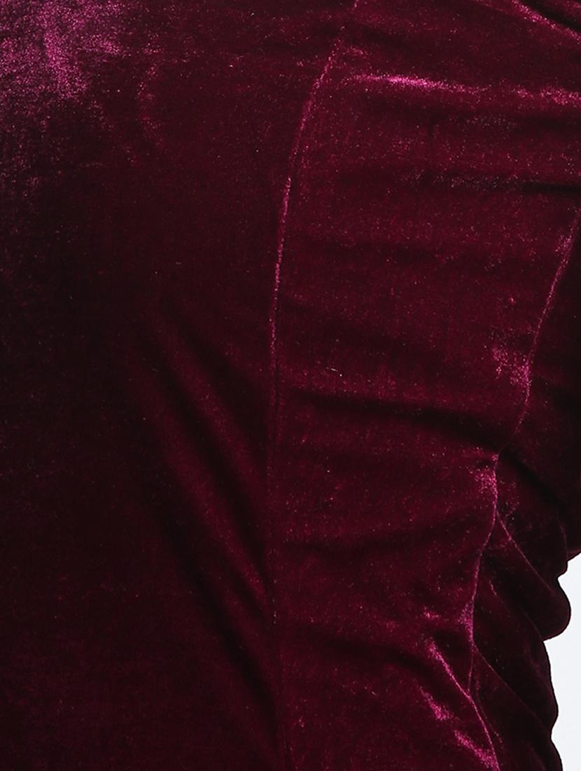 Maroon velvet bodycon dress - 15915822 - Zoom Image - 5