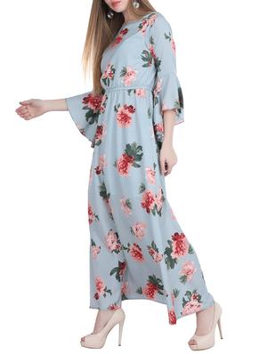 floral bell sleeved maxi dress - 15915988 - Standard Image - 2