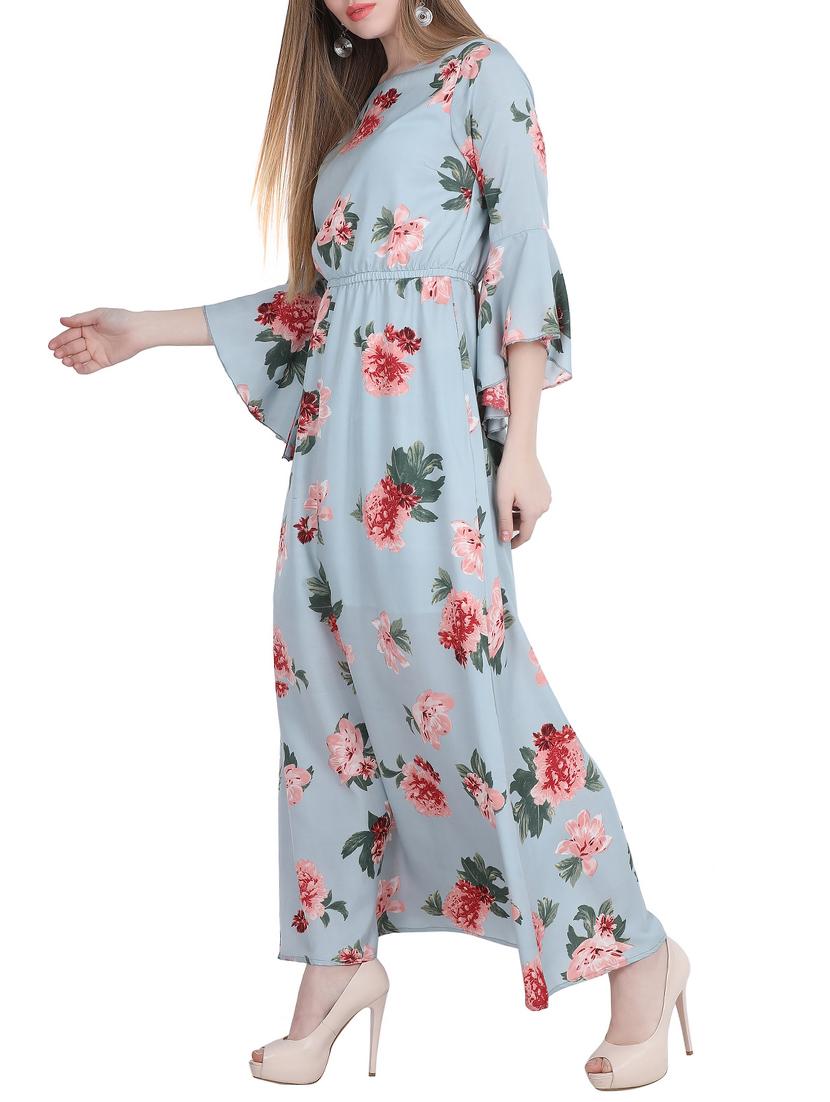 floral bell sleeved maxi dress - 15915988 - Zoom Image - 2
