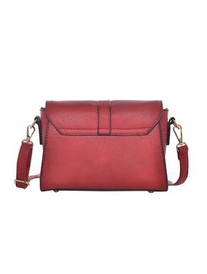 red leatherette (pu) regular sling bag - 15916109 - Standard Image - 2