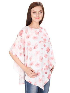 asymmetric floral overlay top - 15916432 - Standard Image - 2