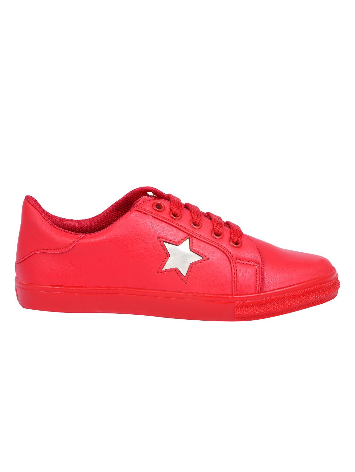 red lace-up sneakers - 15916489 - Zoom Image - 2