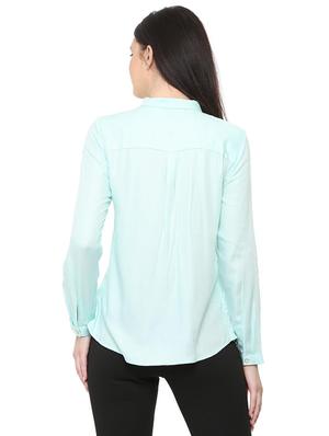 ice blue pleated back shirt - 15917950 - Standard Image - 2