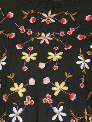 smocking detail embroidered top - 15919080 - Standard Image - 5
