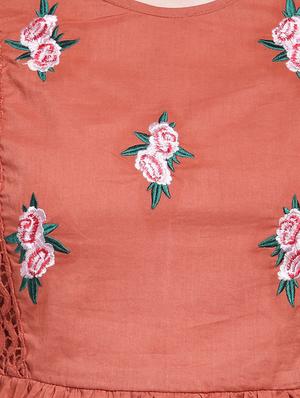 lace detail embroidered top - 15919099 - Standard Image - 5