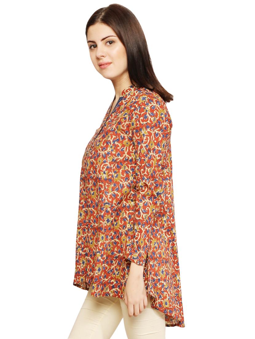 Kalamkari straight kurti - 15919403 - Zoom Image - 2