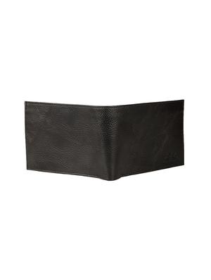 black 2 fold leatherette wallet - 15919429 - Standard Image - 2