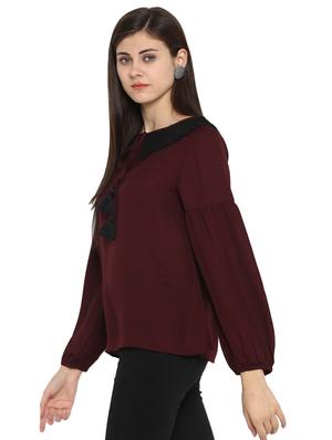 tassel tie-up pleat detail top - 15919534 - Standard Image - 2