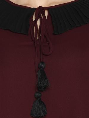 tassel tie-up pleat detail top - 15919534 - Standard Image - 5
