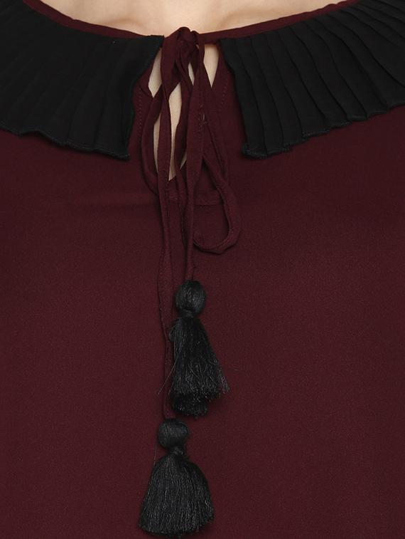 tassel tie-up pleat detail top - 15919534 - Zoom Image - 5