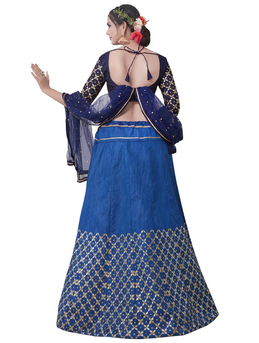 Embroidered a-line lehenga - 15919842 - Zoom Image - 2