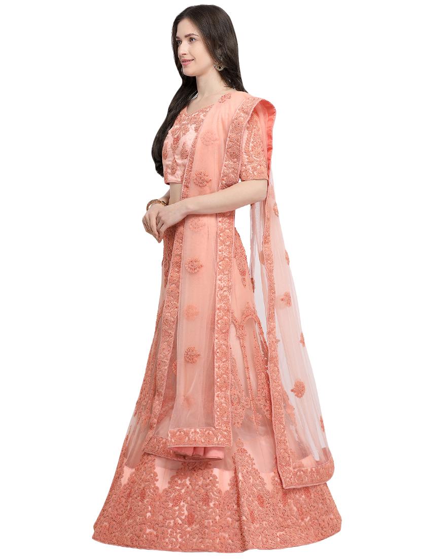 Tonal embroidered a-line lehenga - 15919852 - Zoom Image - 2