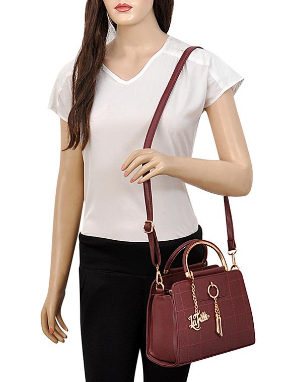 wine leatherette (pu) regular handbag - 15920289 - Zoom Image - 5