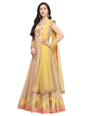 embroidered unstitched anarkali suit - 15920523 - Standard Image - 2