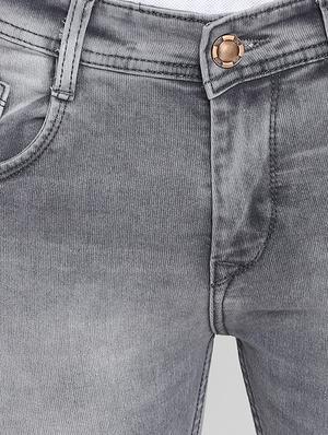 grey cotton washed jeans - 15921005 - Standard Image - 5
