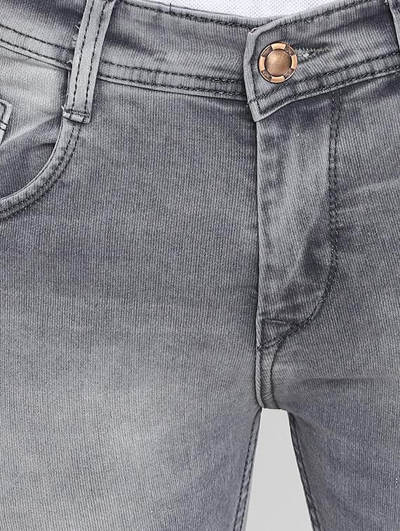 grey cotton washed jeans - 15921005 - Zoom Image - 5