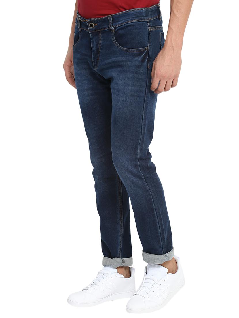 blue cotton washed jeans - 15921009 - Zoom Image - 2