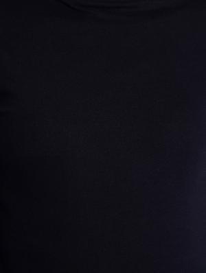 Navy blue solid turtle neck tee - 15921966 - Standard Image - 5