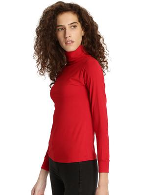 hot red solid turtle neck tee - 15921968 - Standard Image - 2