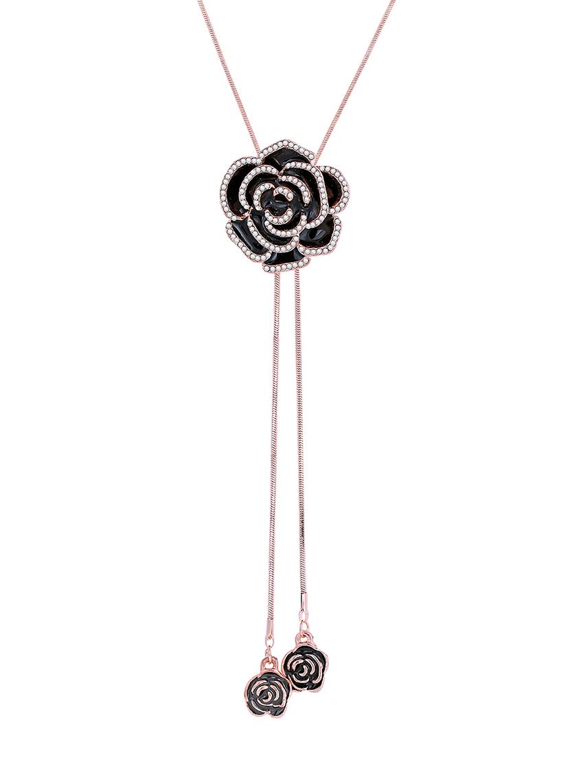 silver metal long necklace - 15922049 - Zoom Image - 2