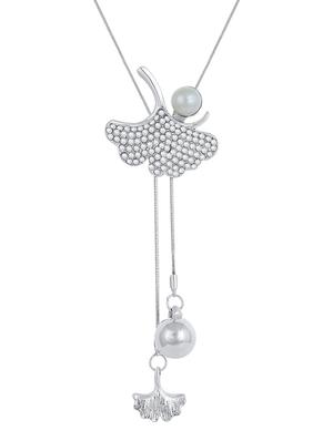yellow metal long necklace - 15922052 - Standard Image - 2