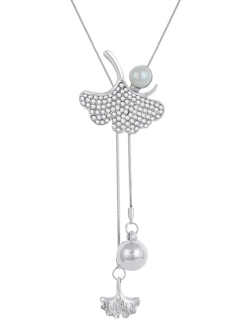 yellow metal long necklace - 15922052 - Zoom Image - 2