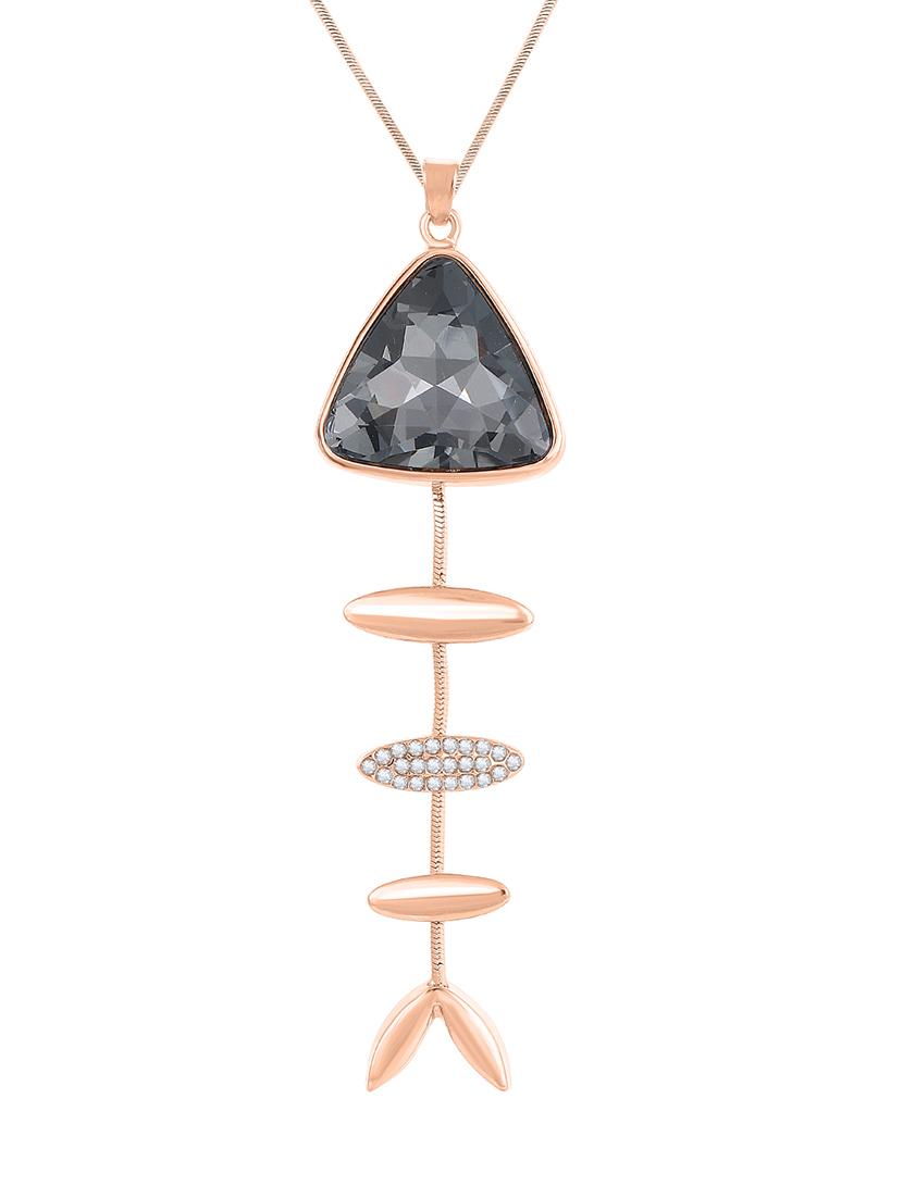 silver metal long necklace - 15922057 - Zoom Image - 2