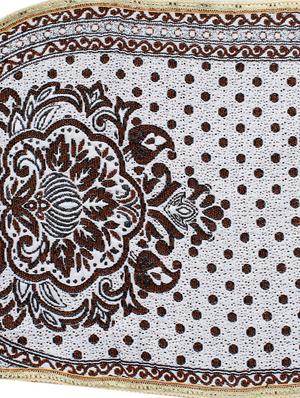 polyester fabric ethnic design sofa covers set of 6 seater - silver & maroon - 15922533 - Standard Image - 2