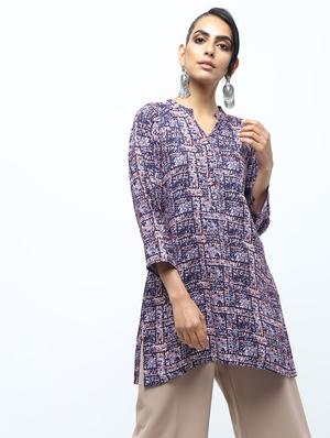 printed straight kurti - 15922554 - Standard Image - 2