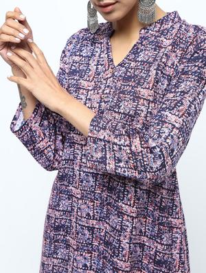 printed straight kurti - 15922554 - Standard Image - 5