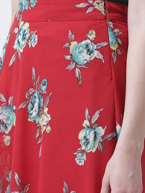 Floral printed flared skirt - 15922993 - Standard Image - 5