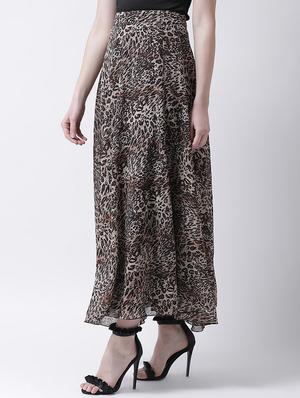 Animal printed flared skirt - 15922994 - Standard Image - 2