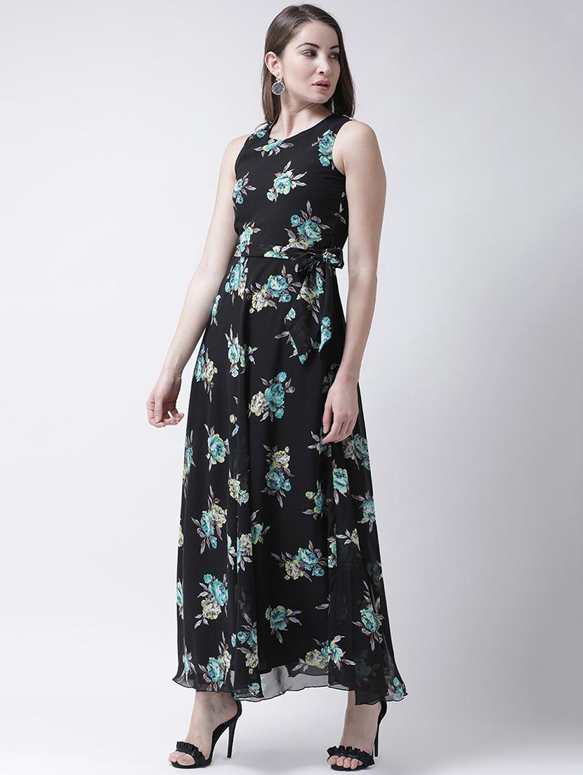 tie up waist floral maxi dress - 15922997 - Zoom Image - 2